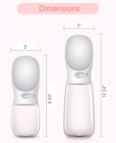 PETnSport Portable Water Dispenser - Light weight Leak proof Outdoor Walks Pet Dog Water Bottle