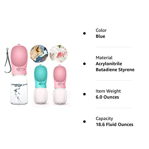 PETnSport Portable Water Dispenser - Light weight Leak proof Outdoor Walks Pet Dog Water Bottle