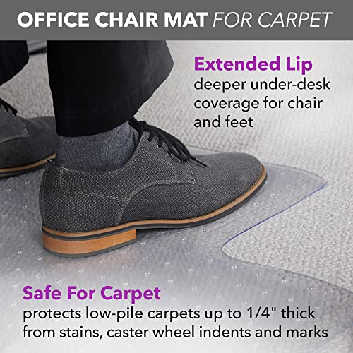 OFM Essentials Collection 36" x 48" Chair Mat with Lip for Carpet (ESS-8800C)