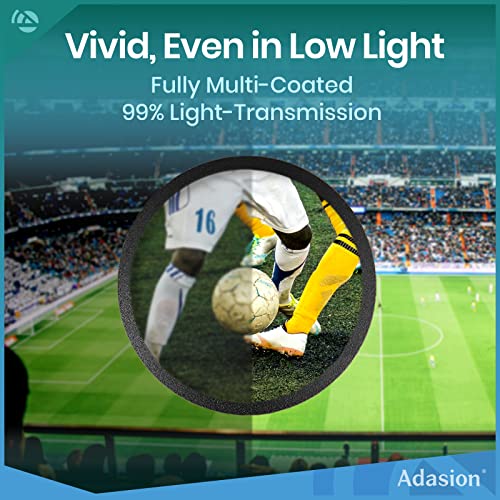 12x42 Binoculars for Adults with New Smartphone Photograph Adapter - 18mm Large View Eyepiece - 16.5mm Super Bright BAK4 Prism FMC Lens - Binoculars for Birds Watching Hunting - Waterproof (1.25 lbs)