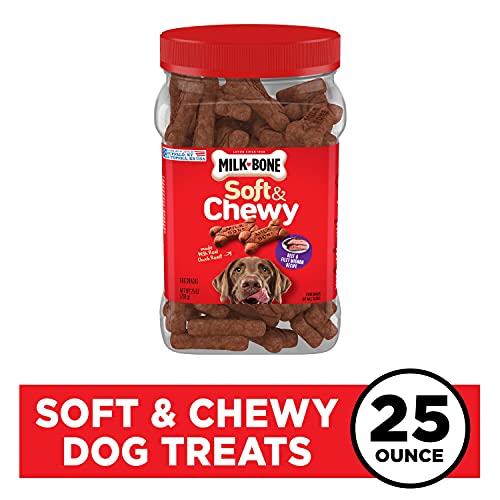 Milk-Bone Soft & Chewy Dog Treats, Beef & Filet Mignon Recipe, 25 Ounces