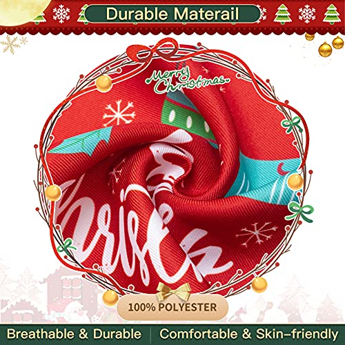 PAWCHIE Festival Dog Bandana 3 Pack for Halloween, Thanksgiving and Christmas - Adjustable Soft Pet Triangle Scarf with Festival Element Patterns for Small Medium Large Dogs
