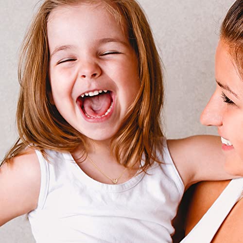 Turandoss Tiny Initial A Necklace for Girls - 14K Gold Filled Heart Initial A Necklaces for Women Girls, Tiny Initial Necklace for Girls Kids, Heart Initial Necklace Gifts for Women Girls Teens