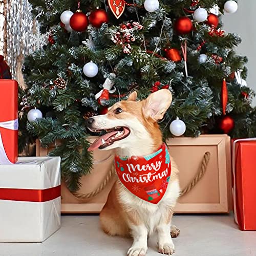 PAWCHIE Festival Dog Bandana 3 Pack for Halloween, Thanksgiving and Christmas - Adjustable Soft Pet Triangle Scarf with Festival Element Patterns for Small Medium Large Dogs