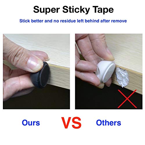 OHill Cable Clips, 16 Pack Black Cord Organizer Cable Management for Organizing Cable Cords Home and Office, Self Adhesive Cord Holders