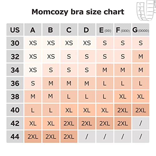 Momcozy Hands Free Pumping Bra, Adjustable Breast-Pumps for Women Black, Size X-Small