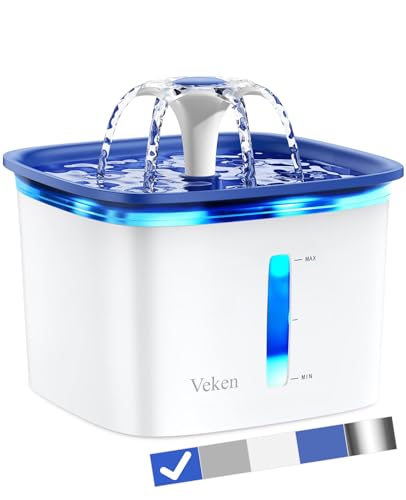 Veken Pet Fountain, Automatic Water Dispenser for Multiple Pets