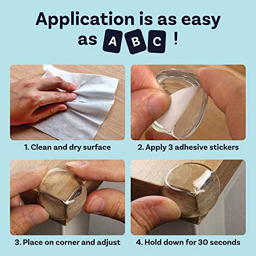 Corner Protector, Baby Proofing Table Corner Guards, Keep Child Safe, Protectors for Furniture Against Sharp Corners (12 Pack) by CalMyotis