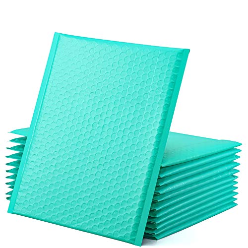 GSSUSA Teal Poly Bubble Mailers 8.5x12 Padded Envelopes #2 Shipping Envelopes Bubble Mailers Self Sealing Padded Envelope 25Pack