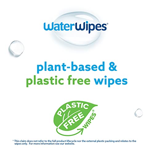 WaterWipes Unscented Baby Wipes, Sensitive and Newborn Skin, 4 Packs (240 Wipes)
