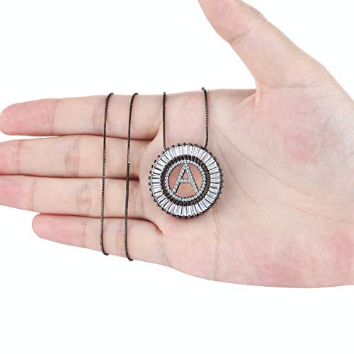 COTTVOTT A-Z Alphabet Pendant Necklaces Charms Women Initial Letter Chain Necklace 4 Colors