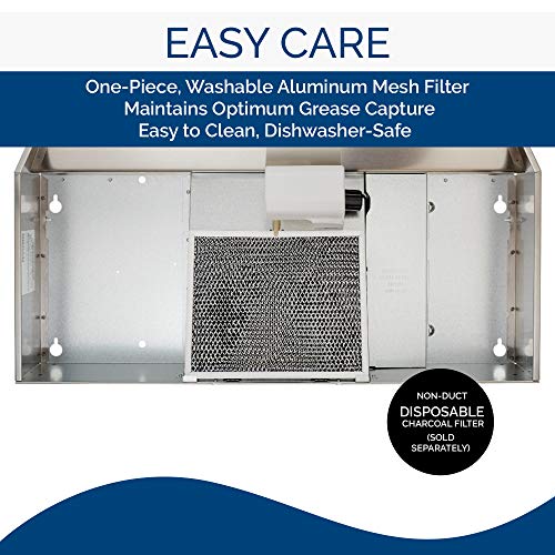 Broan-NuTone 413001 Non-Ducted Under-Cabinet Ductless Range Hood Insert, 30-Inch, White