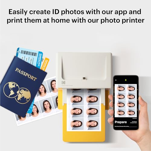 Kodak Dock Plus Instant Photo Printer  Updated Bluetooth Portable Photo Printer Full Color Printing  Mobile App Compatible with iOS and Android  Convenient and Practical