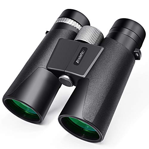 12x42 Binoculars for Adults - HD Low Light Night Vision - Compact Lightweight (1.05lb) - Powerful BAK4 Prism FMC Lens - Waterproof Binoculars for Bird Watching, Hunting, Sports -Phone Adapter Included