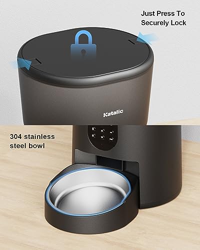 Katalic Automatic Cat Feeder: 4 Meals, 20 Portion Control