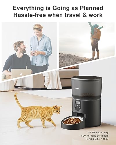 Katalic Automatic Cat Feeder: 4 Meals, 20 Portion Control