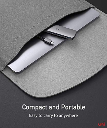 USB C Hub, uni 4-in-1 USB C Adapter with 3 USB 3.0 Ports, 100W USB-C PD Charging Port Thunderbolt 3, USB Type C to USB 3.0 Adapter (Aluminum Shell) for MacBook Pro, iPad Pro, XPS, Pixelbook, and More