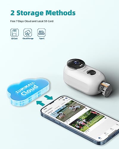 Wireless Rechargeable Battery Powered WiFi Camera, Home Security Camera, Night Vision, Indoor/Outdoor, 1080P Video with Motion Detection, 2-Way Audio, Waterproof, compatible with Cloud Storage/SD Slot