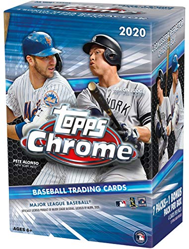 2020 Topps Chrome MLB Baseball BLASTER box (7 pks + one 4-card exclusive parallel pk/bx)