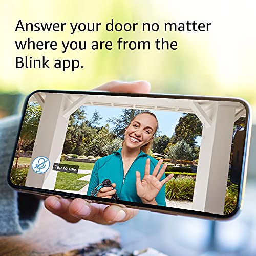Blink Video Doorbell | Two-way audio, HD video, motion and chime app alerts and Alexa enabled â wired or wire-free (Black)