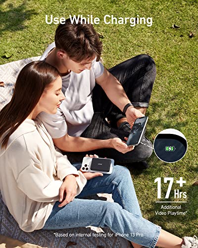 Anker Magnetic Wireless Portable Charger, PowerCore Magnetic 5K Wireless 5,000mAh Power Bank with USB-C Cable, Design for iPhone 12/12 Pro / 12 Pro Max / 12 Mini