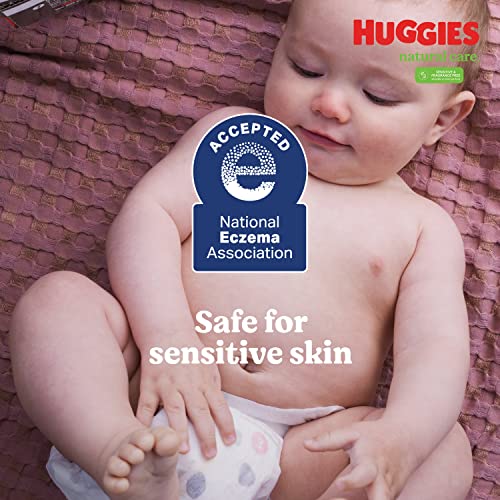 Huggies Natural Care Sensitive Baby Wipes, Unscented, 3 Refill Packs (528 Wipes Total)