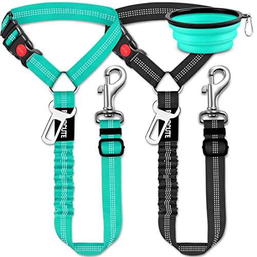 Adjustable 3-Piece Dog Seat Belt Set for Vehicle