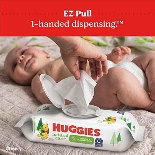 Huggies Natural Care Sensitive Baby Wipes, Unscented, 3 Refill Packs (528 Wipes Total)
