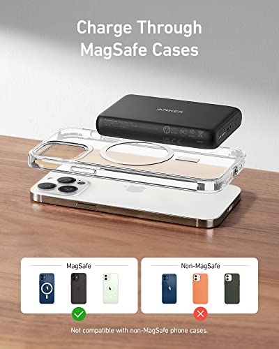 Anker Magnetic Wireless Portable Charger, PowerCore Magnetic 5K Wireless 5,000mAh Power Bank with USB-C Cable, Design for iPhone 12/12 Pro / 12 Pro Max / 12 Mini