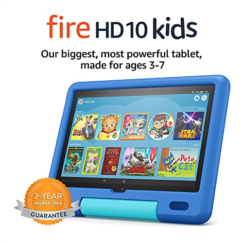 All-new Fire HD 10 Kids tablet, 10.1", 1080p Full HD, ages 3â7, 32 GB, Sky Blue