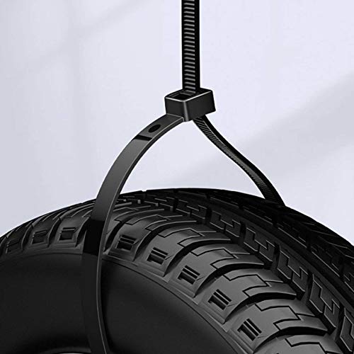 Mezzo Cable Zip Ties Heavy Duty 12 Inchï¼100 Packï¼, Ultra Strong Plastic Wire Ties with 50 Pounds Tensile Strength, Self-Locking UV Resistant Black Nylon Zip Ties for Indoor and Outdoor