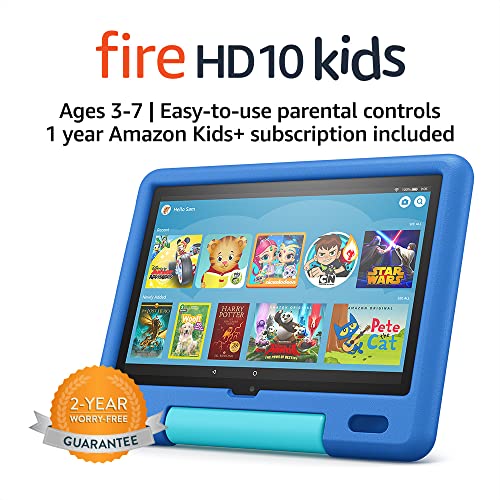 All-new Fire HD 10 Kids tablet, 10.1", 1080p Full HD, ages 3â7, 32 GB, Sky Blue