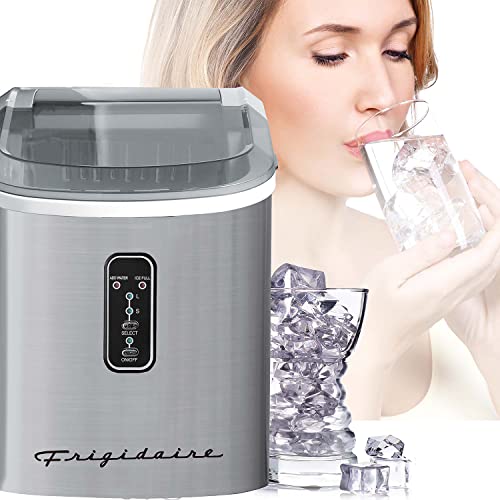 Frigidaire EFIC103 Ice Maker Machine Heavy Duty, Large Stainless Steel