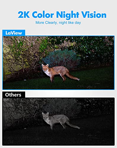 4MP Security Camera Outdoor Wired Starlight Color Night Vision, LaView Cameras for Home Security AI Human Detection & Auto Tracking, IP65 Outdoor Camera 2-Way Audio, US Cloud, Compatible with Alexa
