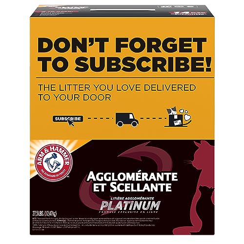 ARM & HAMMER Clump & Seal Platinum Cat Litter, Multi-Cat, 40 lb