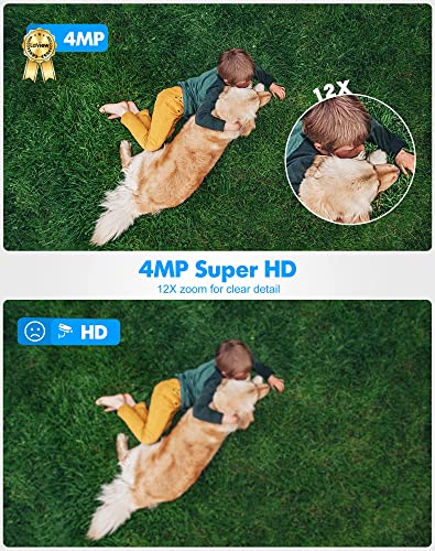 4MP Security Camera Outdoor Wired Starlight Color Night Vision, LaView Cameras for Home Security AI Human Detection & Auto Tracking, IP65 Outdoor Camera 2-Way Audio, US Cloud, Compatible with Alexa