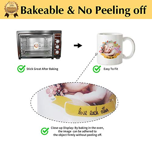 TransOurDream WaterSlide Decal Paper Inkjet CLEAR (20+2 Sheets, A4 Size) Transparent Water Slide Transfer Paper Printable Waterslide Decals for Tumblers, Mugs, Glasses, Ceramics (TRANS-016)