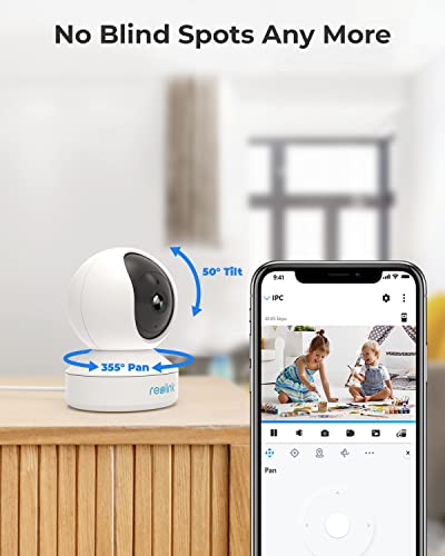 Wireless Security Camera, Reolink E1 3MP HD Plug-in Indoor WiFi Camera for Home Security, Pan Tilt Baby Monitor/Pet Camera, Night Vision, Works with Alexa/Google Assistant
