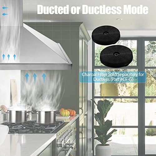 Wall Mount Range Hood 30 inch Kitchen Hood 700 CFM with Touch Control Permanent Filters Stainless Steel 3 Speed Exhaust Fan LED Light, Tieasy