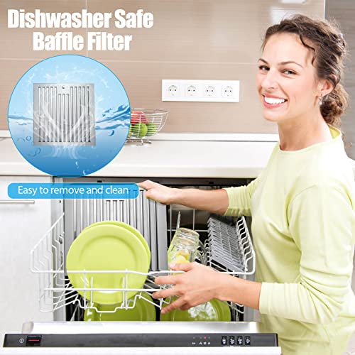 Wall Mount Range Hood 30 inch Kitchen Hood 700 CFM with Touch Control Permanent Filters Stainless Steel 3 Speed Exhaust Fan LED Light, Tieasy