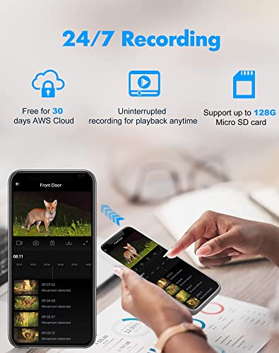 4MP Security Camera Outdoor Wired Starlight Color Night Vision, LaView Cameras for Home Security AI Human Detection & Auto Tracking, IP65 Outdoor Camera 2-Way Audio, US Cloud, Compatible with Alexa