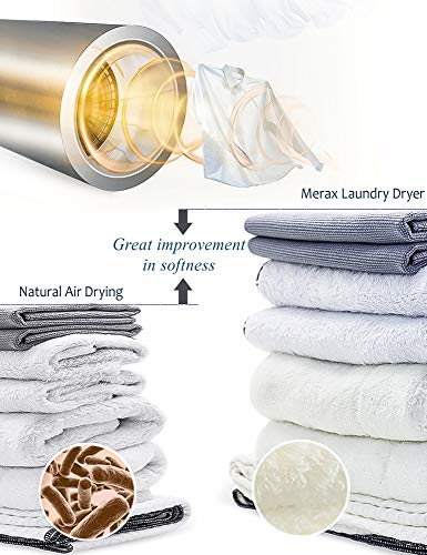 Sentern Compact Laundry Dryer, Electric Portable Clothes Dryer with Stainless Steel Tub, Control Panel Downside Easy Control with 4 Automatic Drying Mode, White