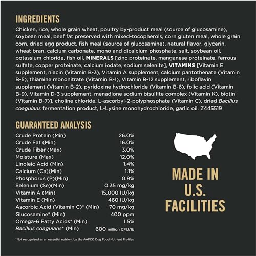 Purina Pro Plan High Protein Dog Food With Probiotics for Dogs, Shredded Blend Chicken & Rice Formula - 35 lb. Bag