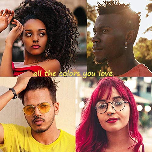 Magnetic Septum Fakes Nose Rings Horseshoe Nose Rings Hoops 316L Stainless Steel Reusable Nose Cuff Non Piercing For Women Men Steel 3 Pcs,With Replace Spikes