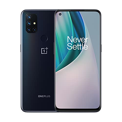 OnePlus Nord N10 5G Unlocked Smartphone, Midnight Iceâ, 90Hz Refresh Rate, 6GB RAM + 128GB storage, US Version, Model BE2026