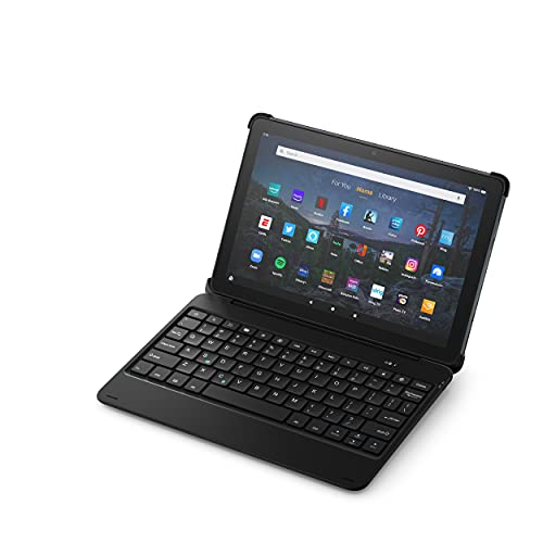 All New, Made for Amazon Bluetooth Keyboard with detachable case in Black, for Fire HD 10 (11th Generation) 2021 release
