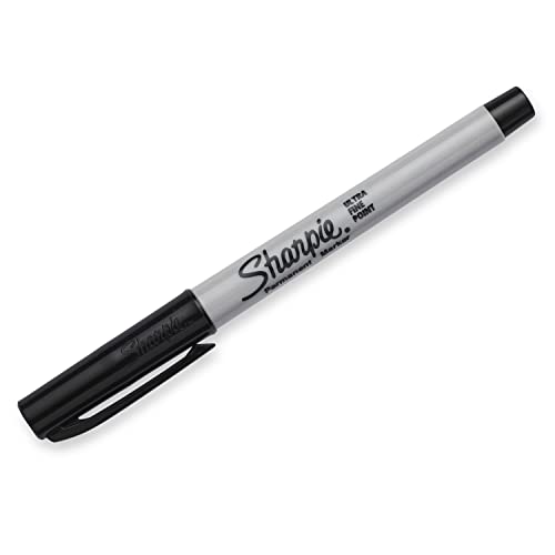 Sharpie Permanent Markers, Ultra Fine Point, Black, 12 Count