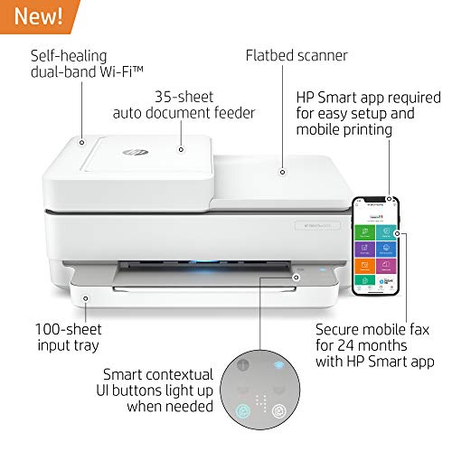 HP ENVY Pro 6455 Wireless All-in-One Printer | Mobile Print, Scan & Copy | Auto Document Feeder (5SE45A)