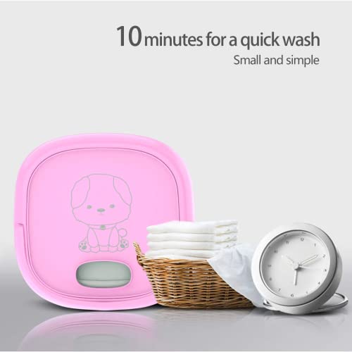 Portable Washing Machine, Mini Folding Washing Machine, Lightweight Convenient Washer for Camping, Travelling, Apartment Dorm, Gift for Friend or Family