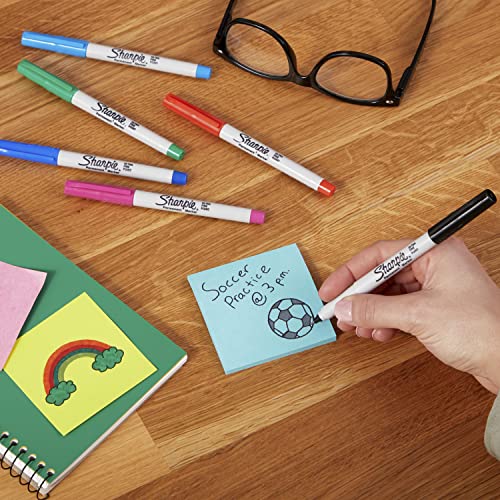 Sharpie Permanent Markers, Ultra Fine Point, Black, 12 Count